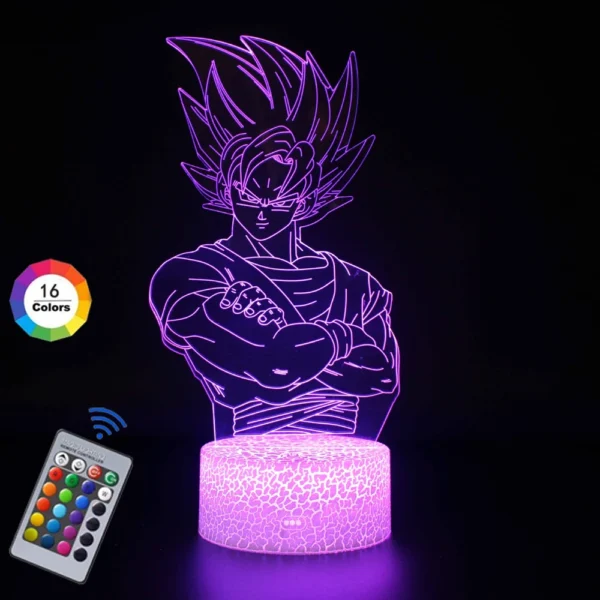 3D Lamp LED Night Light USB charging Anime Goku Vegeta Dragon Ball Z Super Saiyan Goku Jiren Broly Table Lamp Gift 7/16 Colors - Image 6