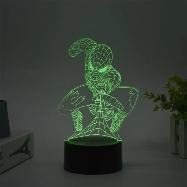 2024 Spiderman VS venom 7/16 Colors Touch Remote Control LED Night Lamp Touch Table Lamp Ornaments Kids Toys Gifts - Image 5