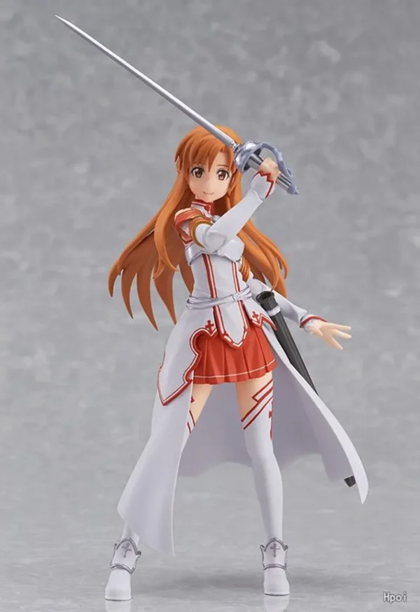 14CM Sword Art Online Action Figure Yuuki Asuna Fighting Form Standing Model Changeable Face Toys for Children PVC Gift Doll - Image 2