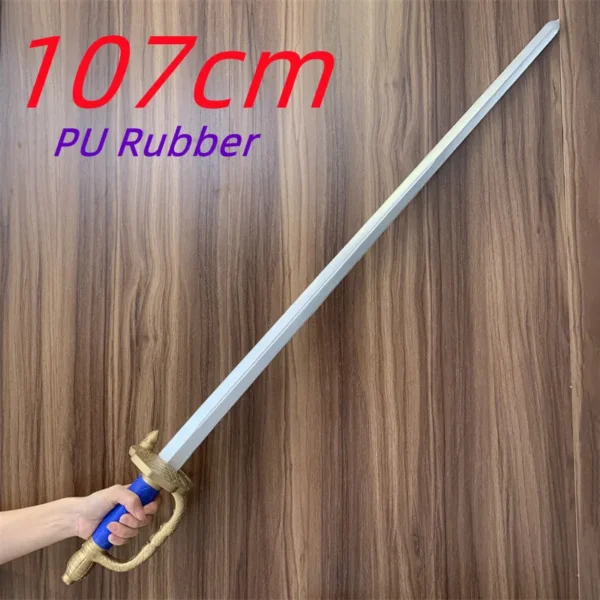 Medieval Cosplay Western Knight Sword Knights Blue Chevalier's Sword Prop Role Cos Protector Ghost Knife Sword PU Weapon Model