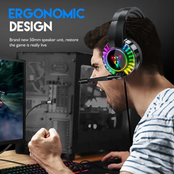 Wired Headset With Microphone For Pc Laptop Usb Audio Control Noise Rgb Headphones Mic Gaming G505 Headphones Parlante Portatil - Image 7