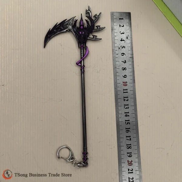 21CM Soul Land Anime Peripherals Rakshasa God Dongbibi Magic Sickle Full Metal Replica Miniature Polearm Weapon Model Souvenirs - Image 10