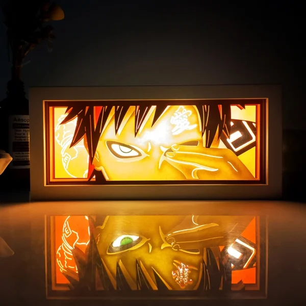 Led Light Box For Child's Room Decoration Manga Paper Carving Desk Lamp Anime Figures