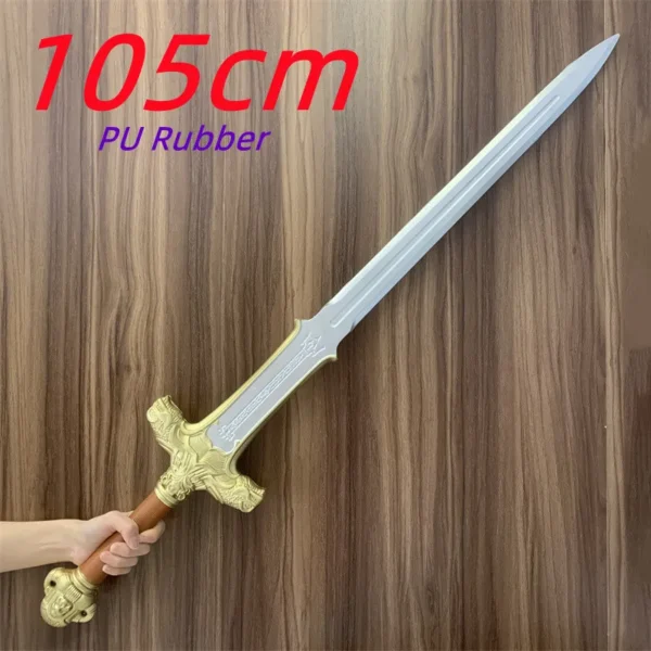 Medieval Golden Glorify Sword Cosplay Pirate Knife Sword Protector Prop Weapon Role Playing Movie Cos PU Model Toy - Image 2