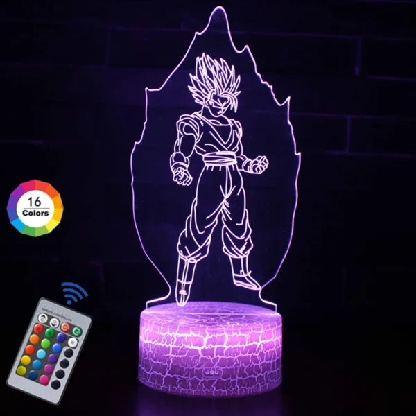 3D Lamp LED Night Light USB charging Anime Goku Vegeta Dragon Ball Z Super Saiyan Goku Jiren Broly Table Lamp Gift 7/16 Colors - Image 7