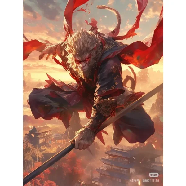 Black Myth Wukong Game Poster Print 2024 Latest Game Art Inspirational Canvas Painting Home Game Room Bedroom Decoration - Image 2