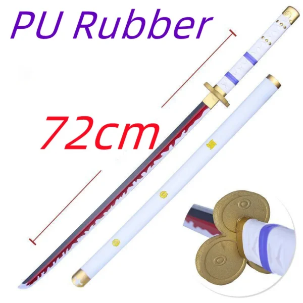 1:1 Cosplay Roronoa Zoro Katana Sword 72cm PU Qiu Shui Sword Aki Mizu Samurai Weapon Party boy Gifts Role Playing model - Image 4