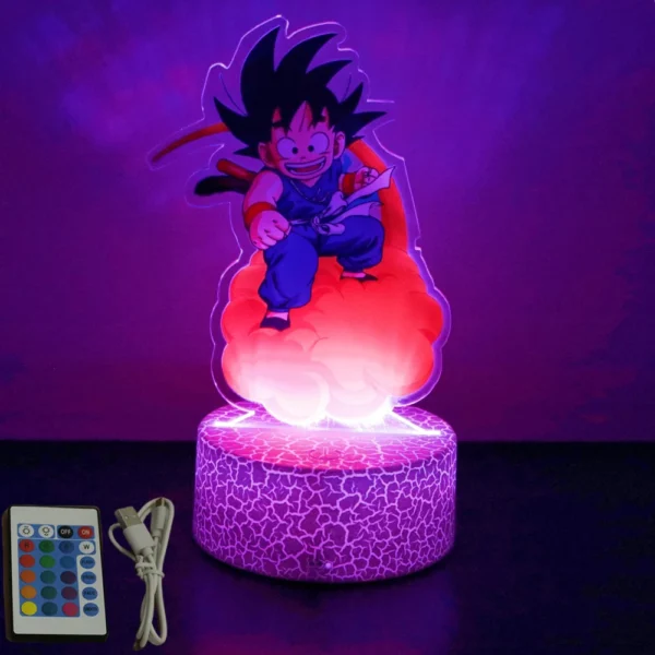 Dragon Ball Z Goku Anime Figure 3D Lamp Gohan PVC Action Figures RGB LED Night Light Toys Children Room Decor Super Saiyan Gifts - Image 9