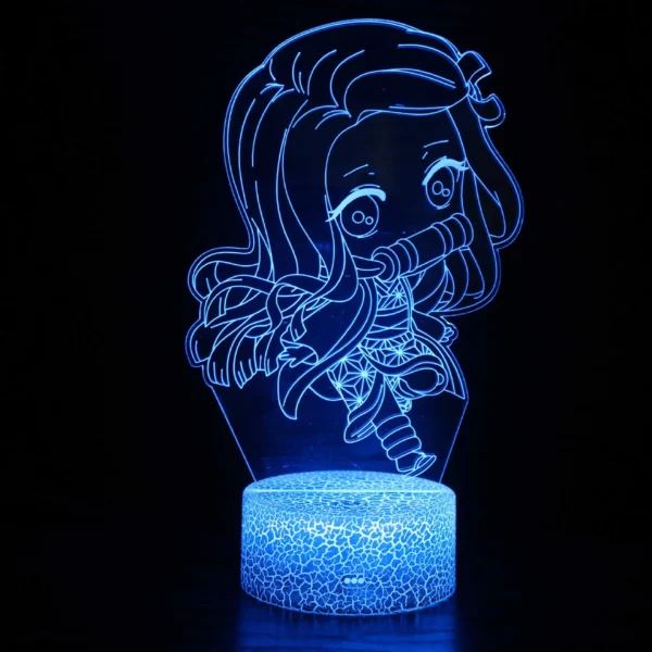 Kimetsu No Yaiba Nezuko Kamado Figure 3D Led Night Light for Bedroom Decor Nightlight Kids Child Table Lamp Demon Slayer Gift - Image 6