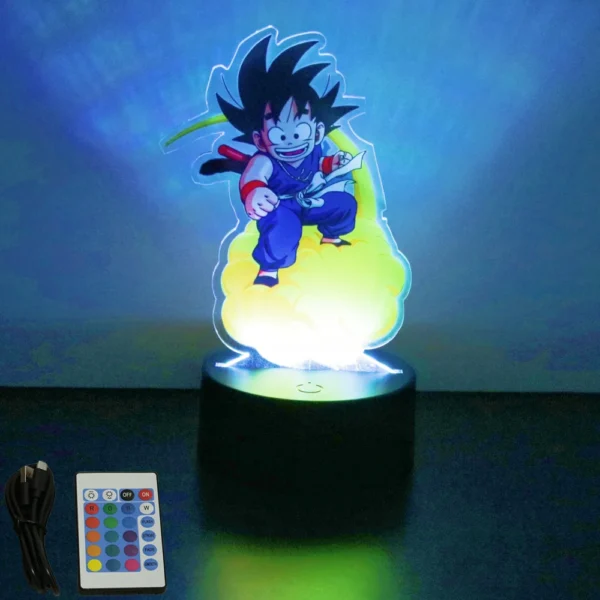 Dragon Ball Z Goku Anime Figure 3D Lamp Gohan PVC Action Figures RGB LED Night Light Toys Children Room Decor Super Saiyan Gifts - Image 8