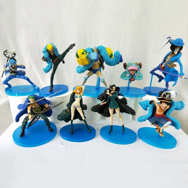 One Piece 20th Anniversary Anime Figures Blue Clothes Luffy Nami Robin Zorro Action Figure Collection Model Toys Birthday Gifts - Image 6