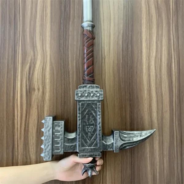 85cm Champion's Rod Tomahawk Game AXE Magic Champion War Hammer Cosplay Weapon Props Safety PU Rubber Role Gift Toys - Image 9