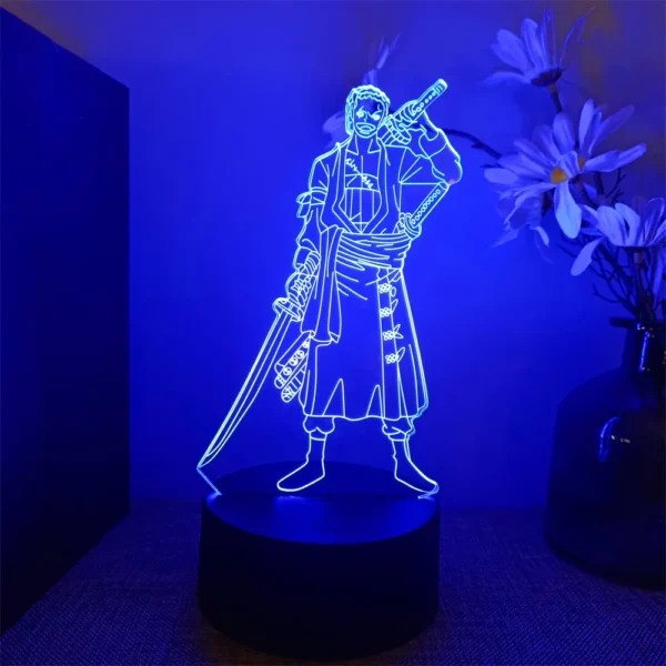 One Piece Figures Zoro Luffy Anime Sex Figurine LED Night Lights Action Figure 3D Lamp Color Changing Toys Doll Usopp Xmas Gifts - Image 3