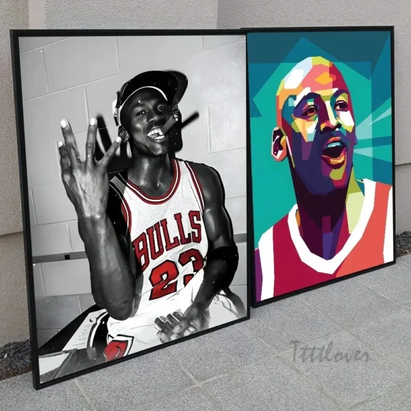 Basketball Player Poster Canvas Painting Print Home Living Room M-Michaell-J-Jordan Bedroom Bar Restaurant Cafe Decor - Image 3