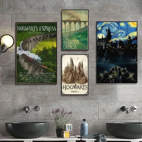 Classic Harries-Magic Movie-Potters Poster NoFramed Club Bar Poster Wall Art Canvas Painting Bedroom Study