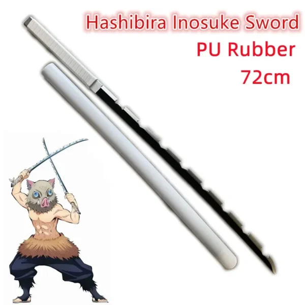 Demon Slayer Katana Kimetsu No Yaiba Sword Kyoujurou Giyuu Blue Zenitsu Cosplay Weapon Props Decoration Safety Rubber