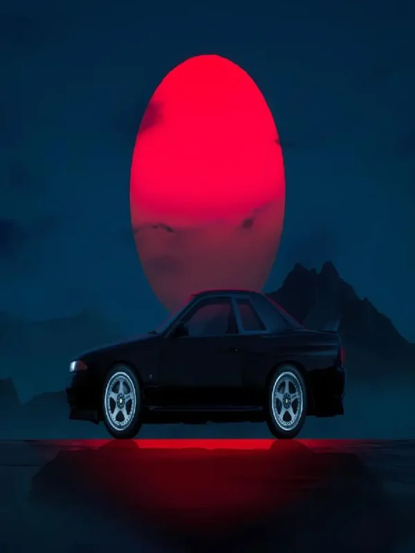 Japanese Samurai JDM Car GTR Anime Sun Canvas Poster Aesthetic Wall Art Mural for Home Decor Room Decoration and Gift - Image 2