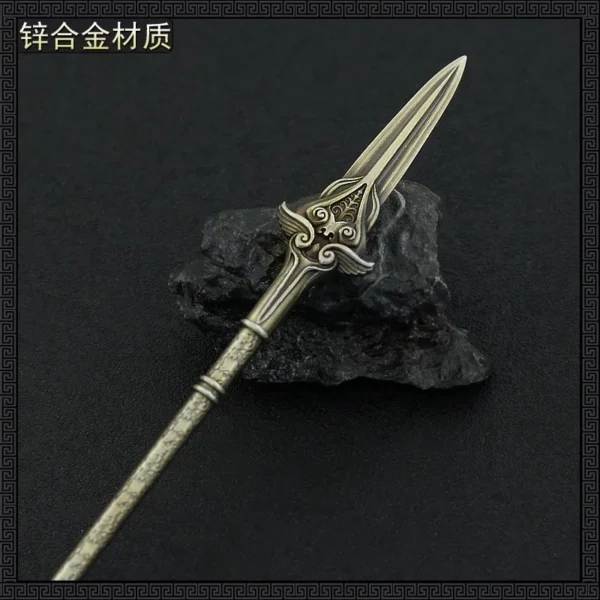 22cm Athena's Spear Assassin's Kassandra Creed Odyssey Alexios AC Game Peripherals Medieval Full Metal Long Weapons Model Crafts - Image 3