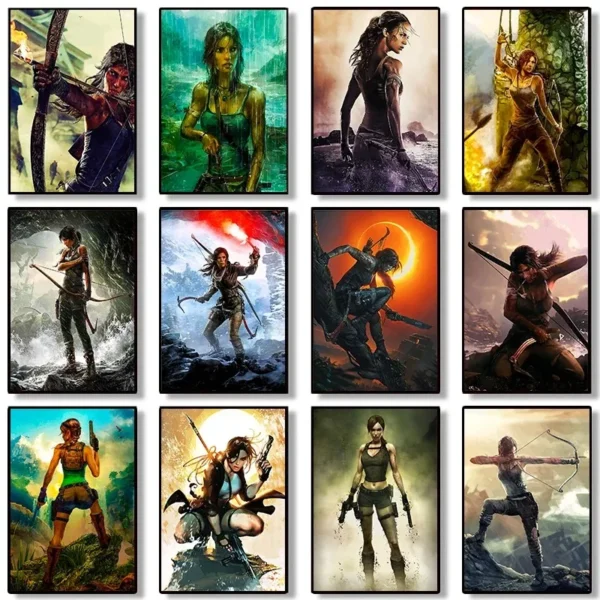 HD Print Tomb Raider Game Poster Canvas Painting Adventure Wall Art Pictures for Gamer Living Room Home Decor Cuadros No Frame