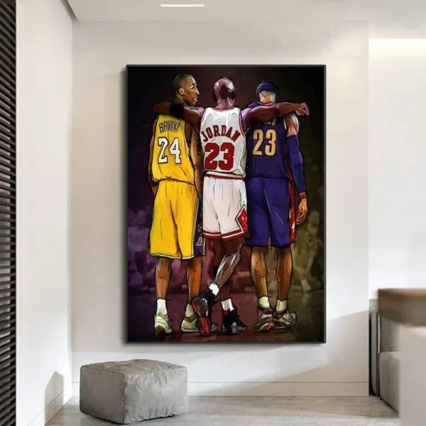 Famous Basketball Stars Wall Art Poster Abstract Graffiti Mural Modern Home Decor Canvas Painting Room Decorate Prints Pictures - Image 2