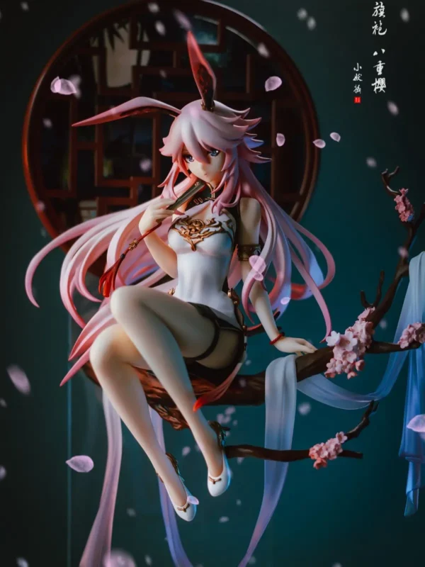 22CM Anime Game Figure Yae Sakura Game Collapse Gakuen Sitting Posture Decoration Model Dolls Toy Gift Collect Box Ornaments PVC - Image 2