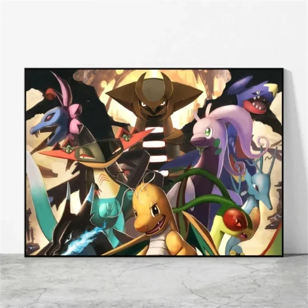 Anime Posters Pokemon Pikachu Gift Art Decoration Canvas Paintings Friends Gifts Classic Picture Print Wall Modern Living Room - Image 3