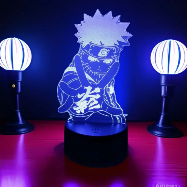 Naruto Anime Figures 3D Lamp Optical Lllusion Naruto Figurine Led Night Lights Color Changing Action Figure Model Doll Toys Gift - Image 3