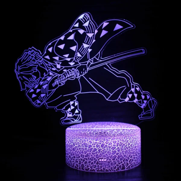 Kimetsu No Yaiba Nezuko Kamado Figure 3D Led Night Light for Bedroom Decor Nightlight Kids Child Table Lamp Demon Slayer Gift