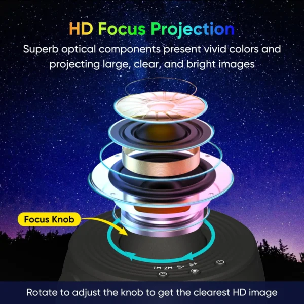 Planetarium Star and Galaxy Projector Realistic Starry Sky Night Light with Solar System for Kids Bedroom Living Room Decoration - Image 4