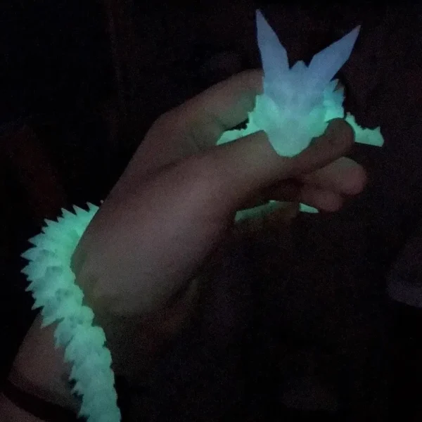 3D Printed Dragon Glow In the Dark Rotatable Articulated Luminous Crystal Dragons Kids Gifts Home Office Desktop Ornament Craft - Image 4