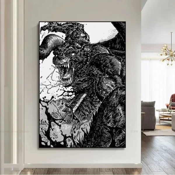 BERSERK Classic Vintage Posters home decor Retro Kraft Paper Canvas Print Room Bar and Cafe Canvas Prints for Wall Painting - Image 7