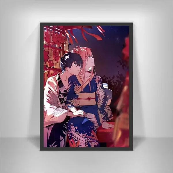 Darling in The Franxx Zero Two 002 Anime Posters and Prints Canvas Painting Manga Wall Art Picture for Living Room Home Decor - Image 3