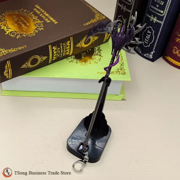 21CM Soul Land Anime Peripherals Rakshasa God Dongbibi Magic Sickle Full Metal Replica Miniature Polearm Weapon Model Souvenirs - Image 6