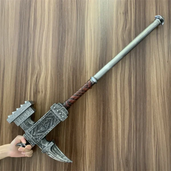 85cm Champion's Rod Tomahawk Game AXE Magic Champion War Hammer Cosplay Weapon Props Safety PU Rubber Role Gift Toys - Image 3