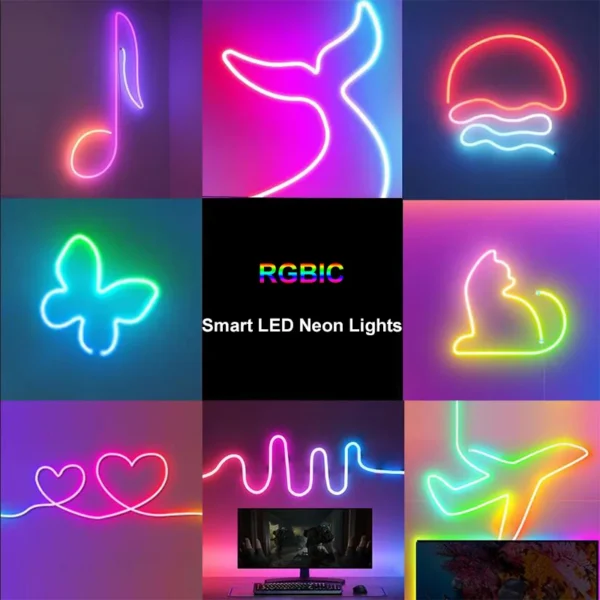 5V RGBIC Bluetooth Neon Led Strip Lights Waterproof Flex Ribbon Music Sync DIY Dreamcolor Chasing Strip for Home Decor Lighting - Image 6