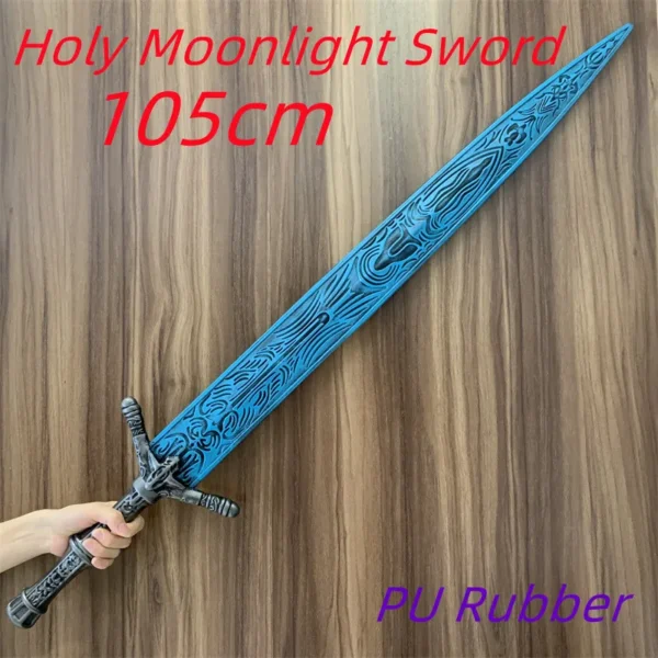 1:1 Sacred Relic Sword Game Ring Cosplay Perforated Knife Moonlight Greatsword Role Playing Weapon Model Safety PU Rubber Gift - Image 7