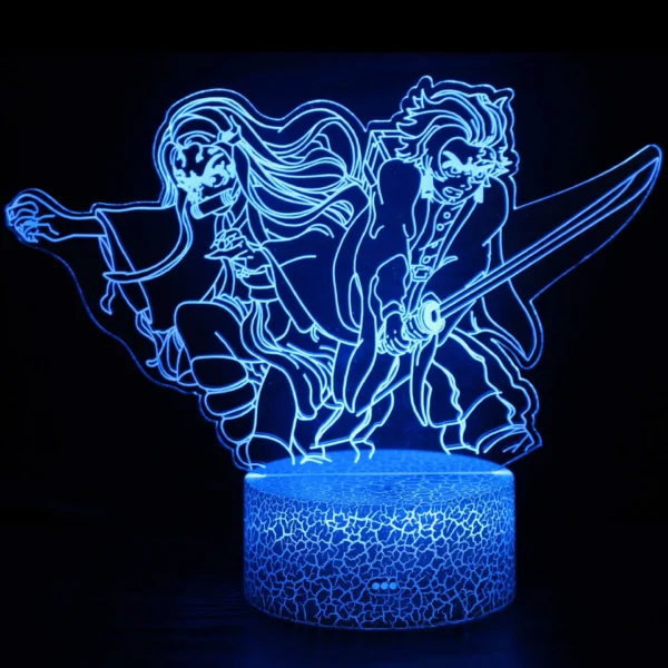 Kimetsu No Yaiba Nezuko Kamado Figure 3D Led Night Light for Bedroom Decor Nightlight Kids Child Table Lamp Demon Slayer Gift - Image 4