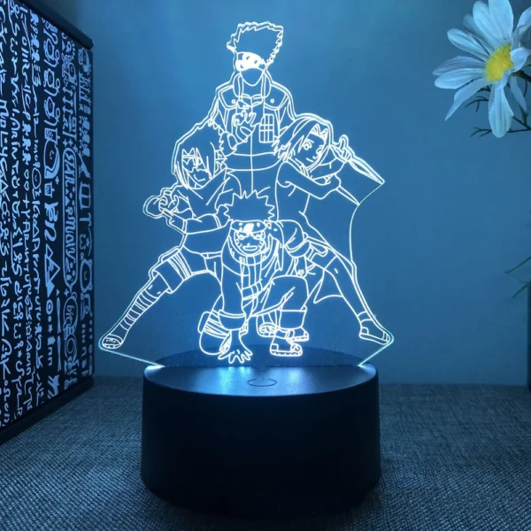 Anime Naruto Uzumaki LED Night Light Toys Akatsuki Kakashi Hatake Kid Bedroom Nightlight Itachi Uchiha 3D 7/16 colors Lamp Decor - Image 5