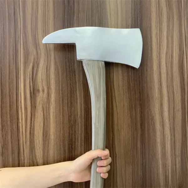 1:1 Tool Axe White Axe Cosplay Tomahawk Weapon Scare Props Stage Performance Role Prop Axe Halloween Safety PU Rubber Model Toy - Image 4