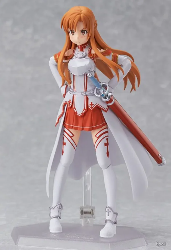 14CM Sword Art Online Action Figure Yuuki Asuna Fighting Form Standing Model Changeable Face Toys for Children PVC Gift Doll - Image 4