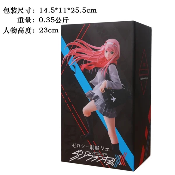 23CM Anime Figure DARLING in the FRANXX Autumn School Uniform Position Model Dolls Toy Gift Collect Boxed Ornaments PVC Material - Image 5