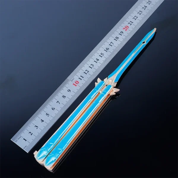 New Animation Game Genshin Impact Butterfly Knife Toy Unsharped Metal Weapon Wolf's Last Road Stick Cyno Weapon Model Gift - Image 6
