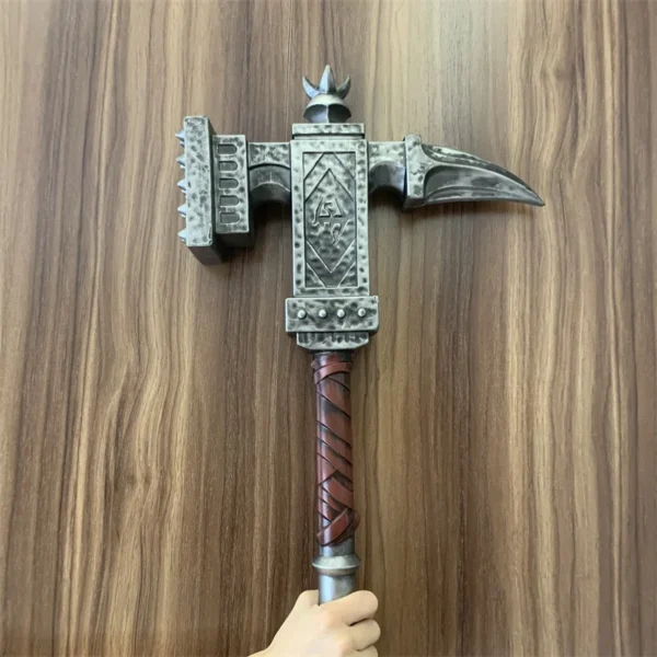 85cm Champion's Rod Tomahawk Game AXE Magic Champion War Hammer Cosplay Weapon Props Safety PU Rubber Role Gift Toys - Image 4