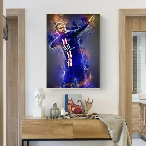 N-Neymar Football Star Poster No Framed Poster Club Bar Poster Wall Art Canvas Painting Bedroom Study - Image 4