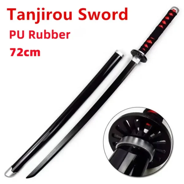 Demon Slayer Katana Kimetsu No Yaiba Sword Kyoujurou Giyuu Blue Zenitsu Cosplay Weapon Props Decoration Safety Rubber - Image 2