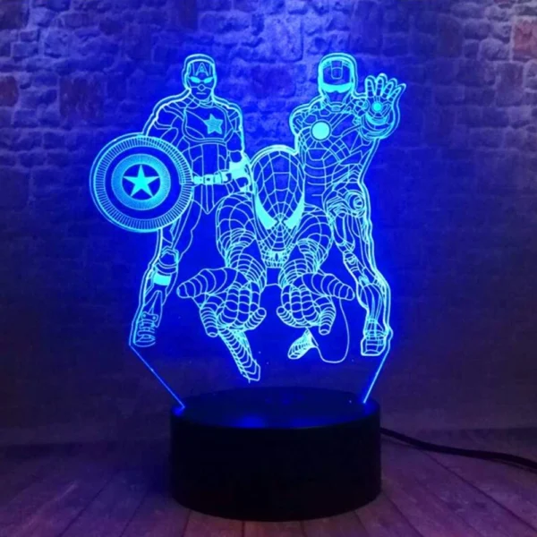 2024 Spiderman VS venom 7/16 Colors Touch Remote Control LED Night Lamp Touch Table Lamp Ornaments Kids Toys Gifts - Image 2