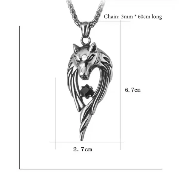 Fashion Wolf Pendant Necklaces For Men Glow Domineering Animal Vintage Chain Glowing Necklace Punk Hiphop Jewelry Accessories - Image 6