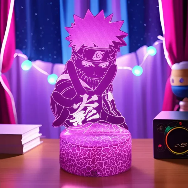 Naruto Anime Figures 3D Lamp Optical Lllusion Naruto Figurine Led Night Lights Color Changing Action Figure Model Doll Toys Gift - Image 4