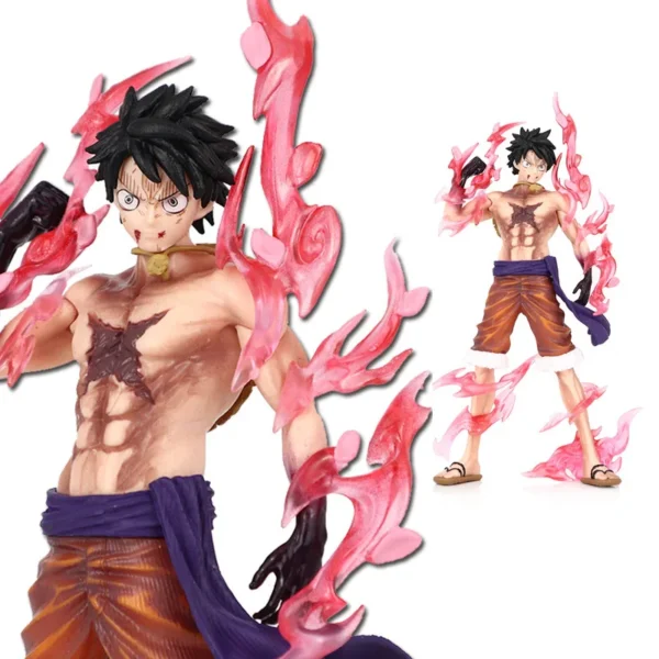 24cm One Piece Luffy Figures Monkey D. Luffy Flowing Cherry Action Figures PVC Anime Collection Model Doll Toy Kid Birthday Gift - Image 4