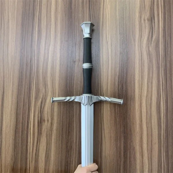 Game Wild Hunt Sword Geralt Cosplay Weapon Exotic Beasts Sword White Wolf Props Safety PU Rubber Role Gift Toys - Image 3